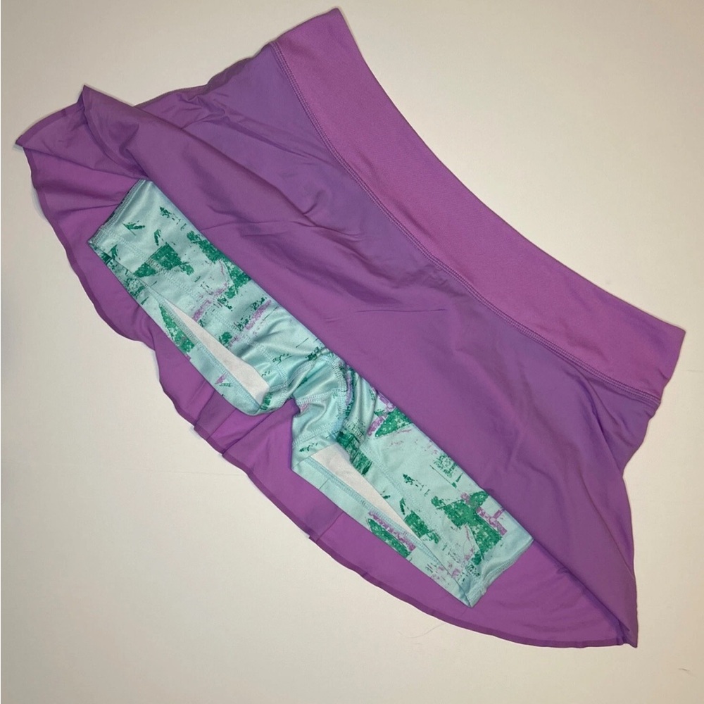 Nike Dri-Fit Women's Tennis Skirt Skort Short Lightweight Purple Turquoise EUC - Picture 5 of 11